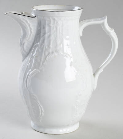 Platinum Band (Sanssouci, White) Coffee Pot No Lid