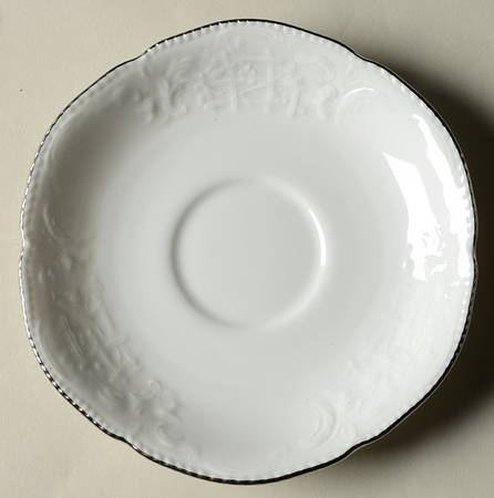 Platinum Band (Sanssouci, White) Saucer for Flat Cup