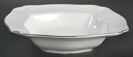 Platinum Band (Sanssouci, White) 9" Square Vegetable Bowl