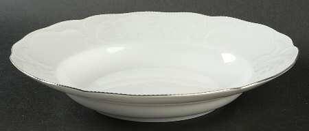 Platinum Band (Sanssouci, White) Rim Soup Bowl