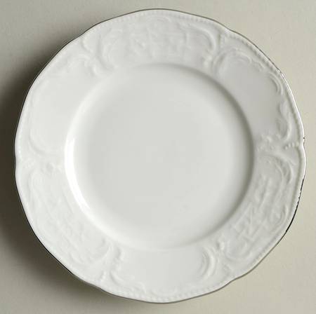 Platinum Band (Sanssouci, White) Bread & Butter Plate
