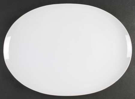 Platinum Band (Medallion Shape) 16" Oval Serving Platter