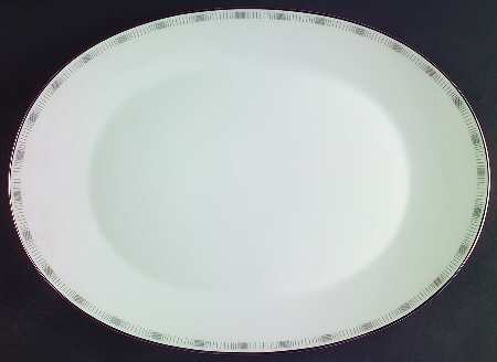 Platinum Lines 15" Oval Serving Platter