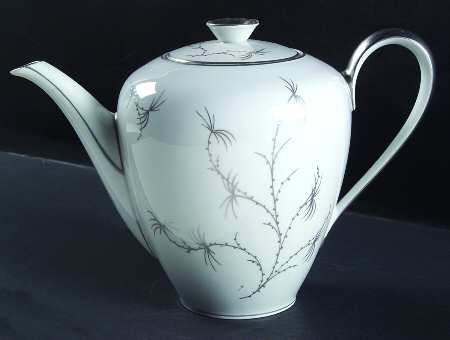 Platinum Palm Coffee Pot & Lid