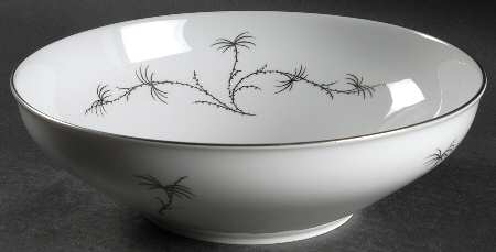 Platinum Palm 9" Round Vegetable Bowl