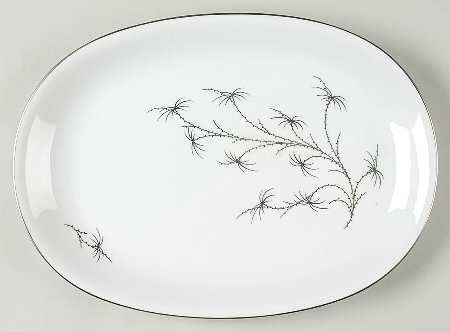 Platinum Palm 15" Oval Serving Platter