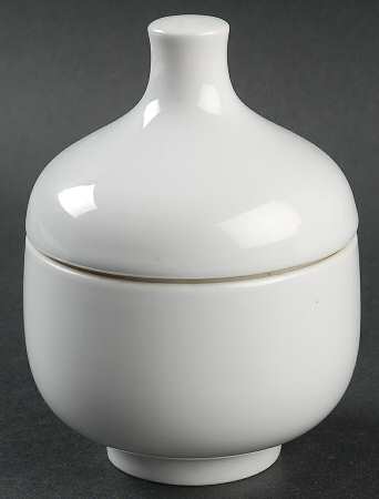 Plus White Sugar Bowl & Lid