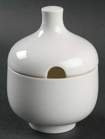 Plus White Sugar Bowl & Lid