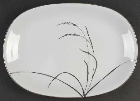 Platinum Wheat 13" Oval Serving Platter