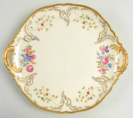Pompadour (Sanssouci Shape) Handled Cake Plate