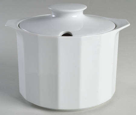Polygon White Round Covered Vegetable