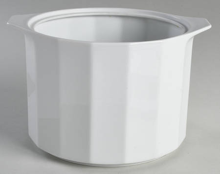 Polygon White Round Vegetable No Lid