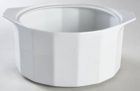 Polygon White Round Vegetable No Lid