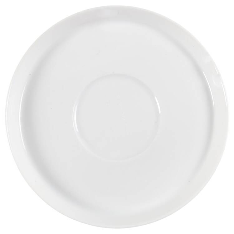 Polygon White Saucer for Flat Cup