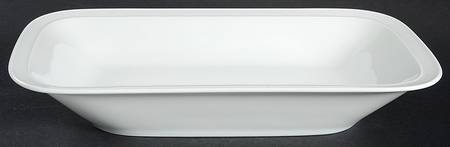 Polygon White 12" Rectangular Vegetable Bowl