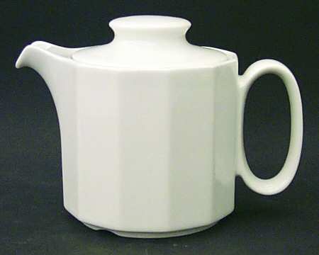 Polygon White Individual Teapot & Lid