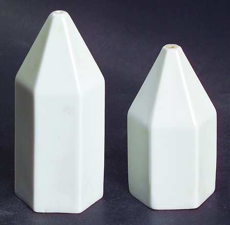 Polygon White Salt & Pepper Set