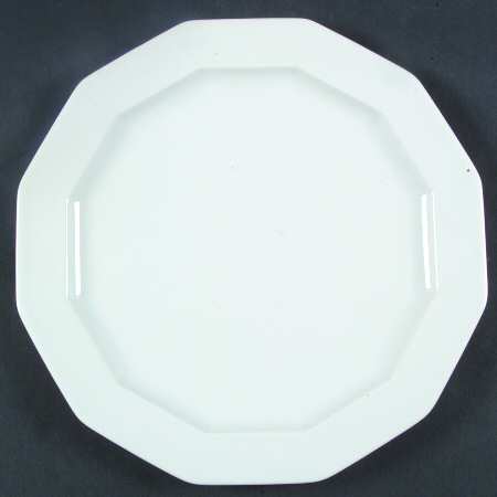 Polygon White Large Dinner Plate