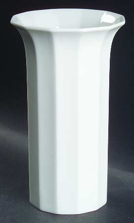 Polygon White Medium Vase