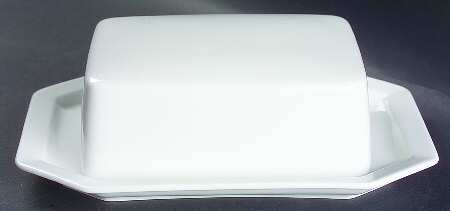 Polygon White Square Covered Butter