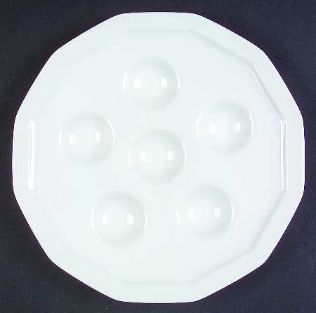 Polygon White Deviled Egg Plate