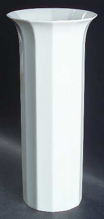 Polygon White 9" Vase