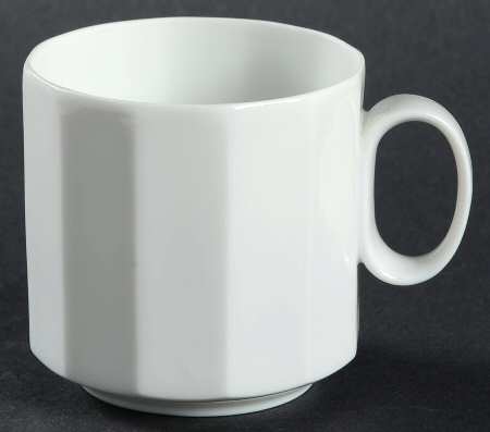 Polygon White Flat Demitasse Cup