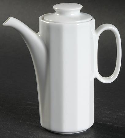 Polygon White Toy Coffee Pot and Lid