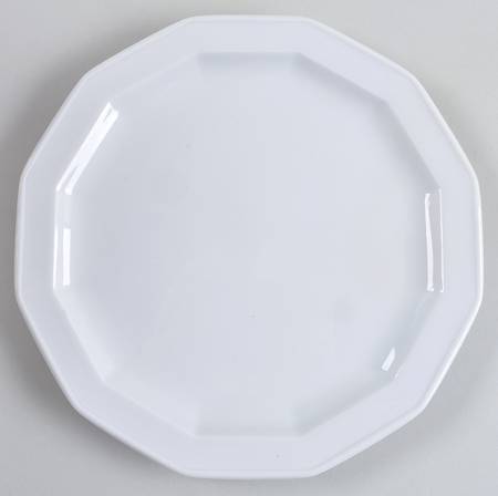 Polygon White Luncheon Plate