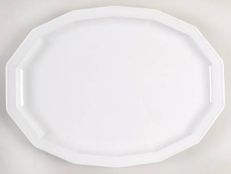 Polygon White 15" Oval Serving Platter