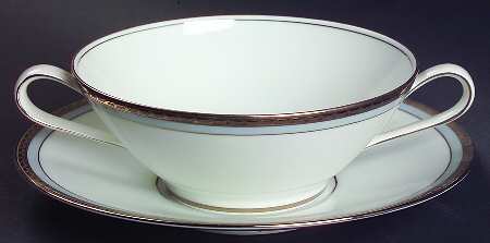 Princess Flat Cream Soup Bowl & Saucer Set