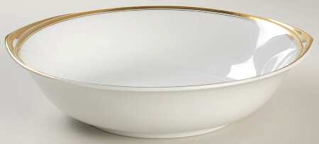 Princess Gold (White Body) 9" Round Vegetable Bowl