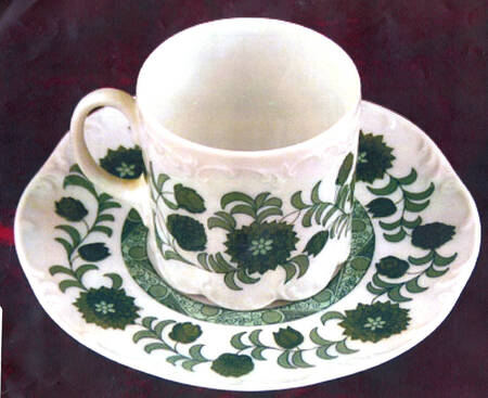 Queen Anne Flat Demitasse Cup & Saucer Set