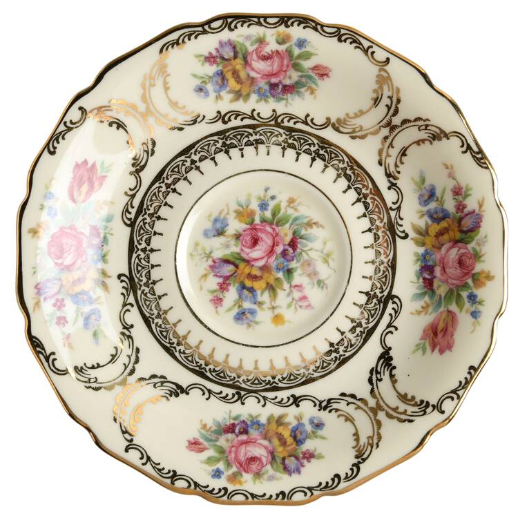 Queen's Bouquet Saucer for Demitasse Cup