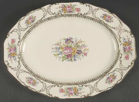 Queen's Bouquet 12" Oval Serving Platter