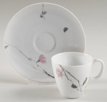 Quince (Rhythm Shape) Flat Demitasse Cup & Saucer Set