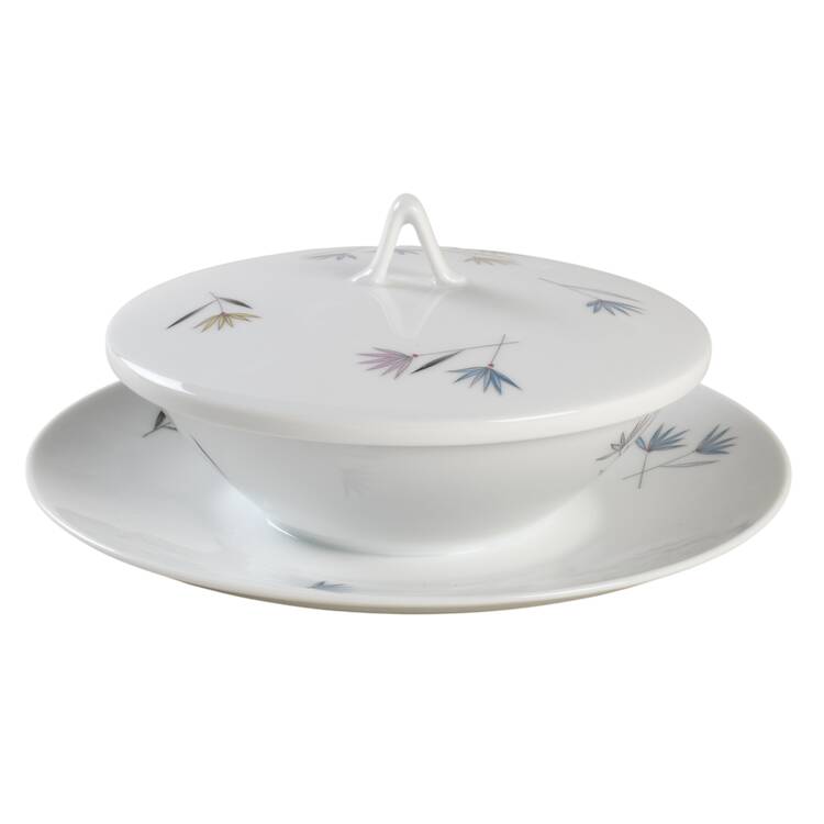 3722 Sauce Boat with Attached Underplate & Lid