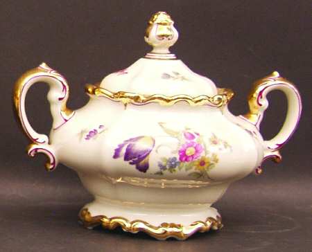 R14 (Pompadour Shape) Sugar Bowl & Lid