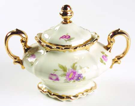 R14 (Pompadour Shape) Mini Sugar Bowl & Lid