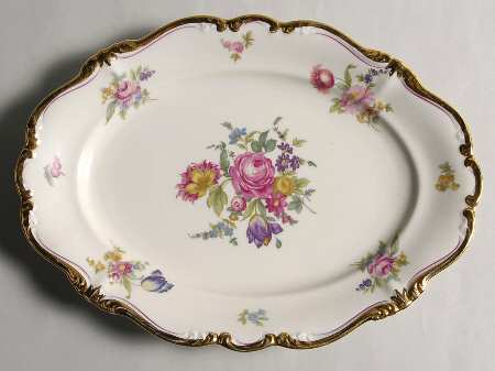 R14 (Pompadour Shape) 11" Oval Serving Platter