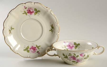 R141 Flat Cream Soup Bowl & Saucer Set