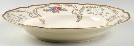3417 (Gold Scrolls & Trim) Large Rim Soup Bowl
