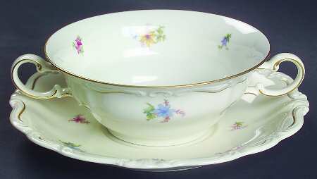 R253 Flat Cream Soup Bowl & Saucer Set