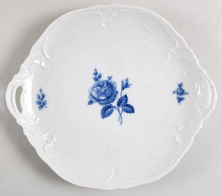 Sansoucci Blue Rose Handled Cake Plate