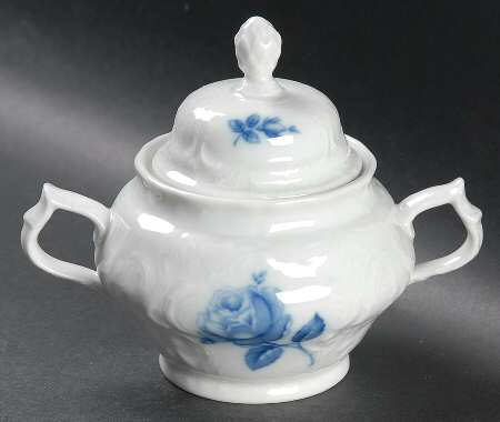Sansoucci Blue Rose Sugar Bowl & Lid