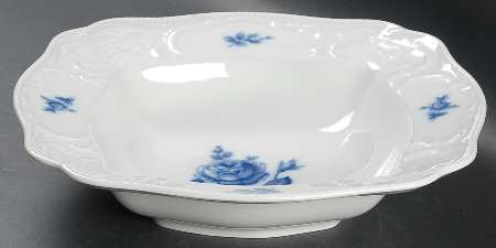 Sansoucci Blue Rose 11" Square Vegetable Bowl