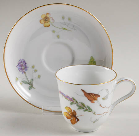 3656 (White) Flat Demitasse Cup & Saucer Set
