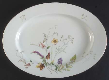 3656 (White) 14" Oval Serving Platter