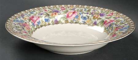 Garden Caprice (Smooth Edge) Rim Soup Bowl