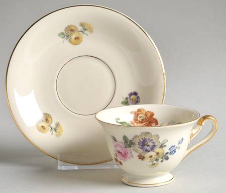 Gardenia Footed Demitasse Cup & Saucer Set